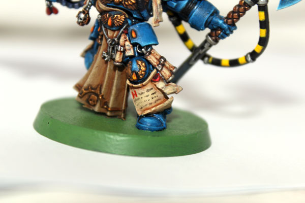 Close up on the scroll.