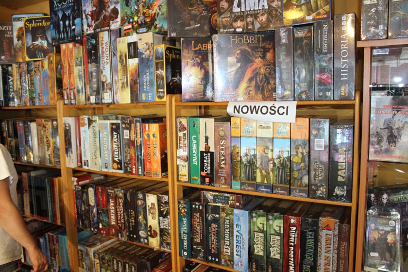 Full of board games.