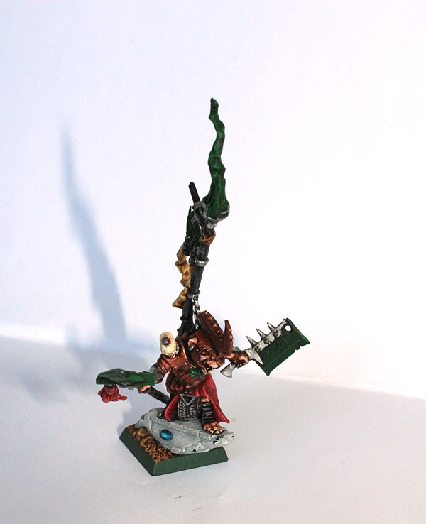 Warlord from Island of Blood acting as Battle Standard Bearer.