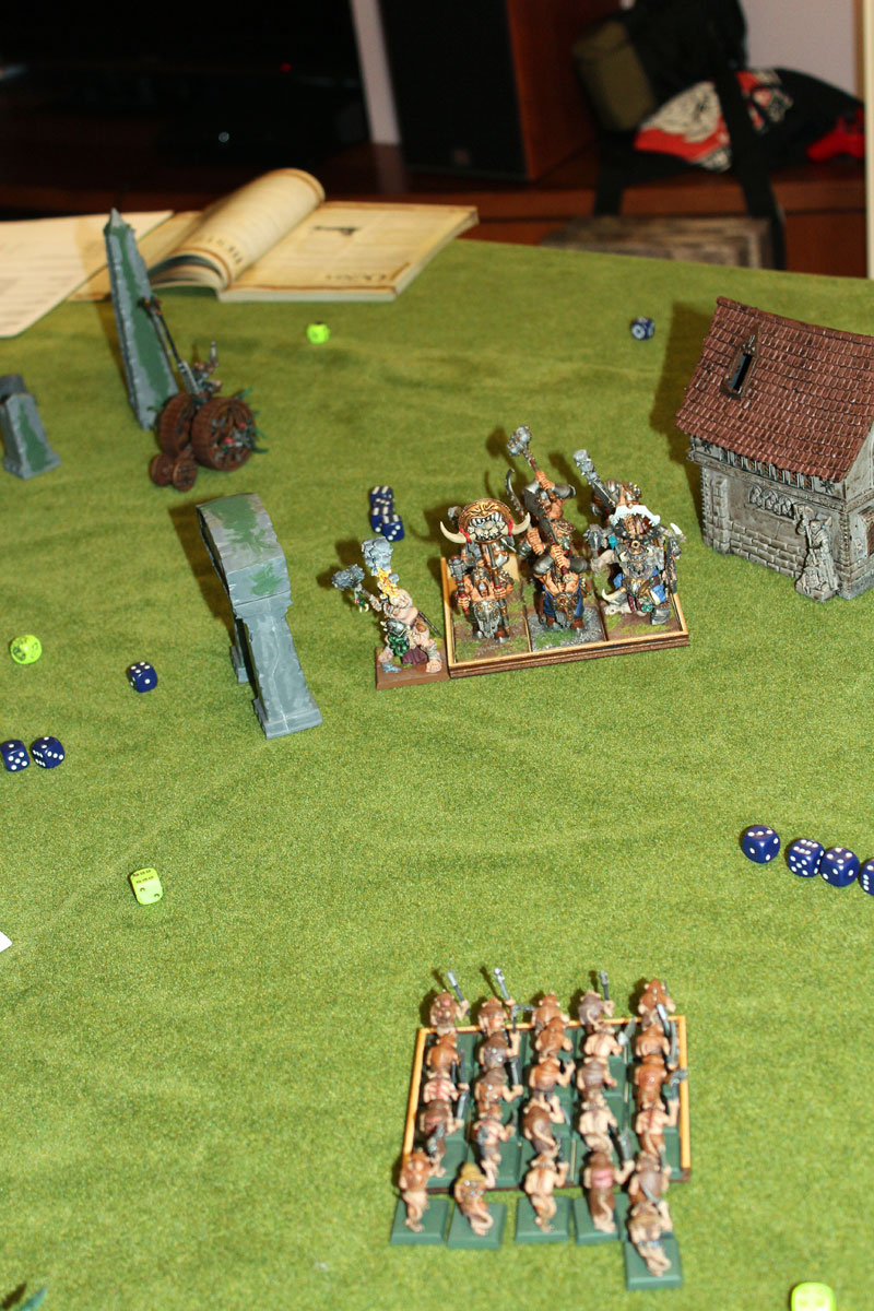 Ironguts attempting to charge Slaves...