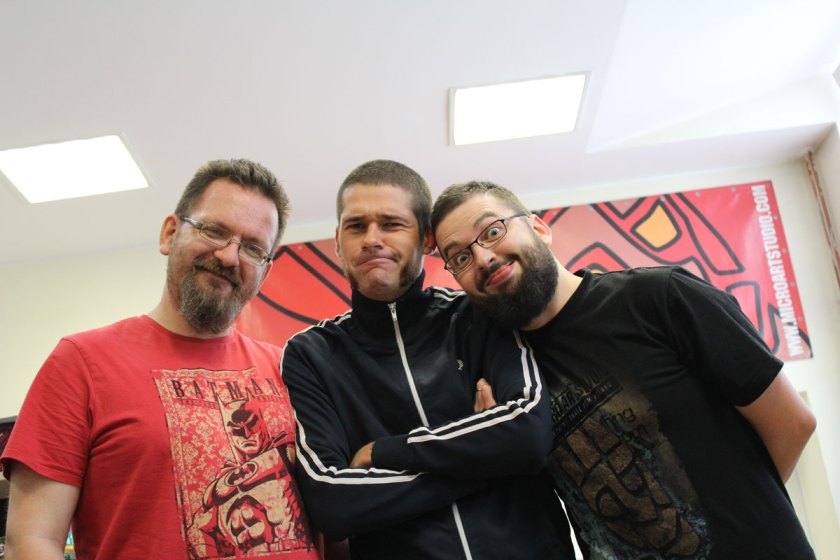 From the left: Sebastian Makowski, Me and Łukasz Perzanowski