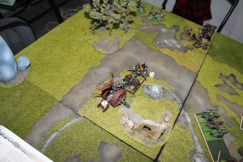 Western flank: Spider Chariot charged Doomwheel 