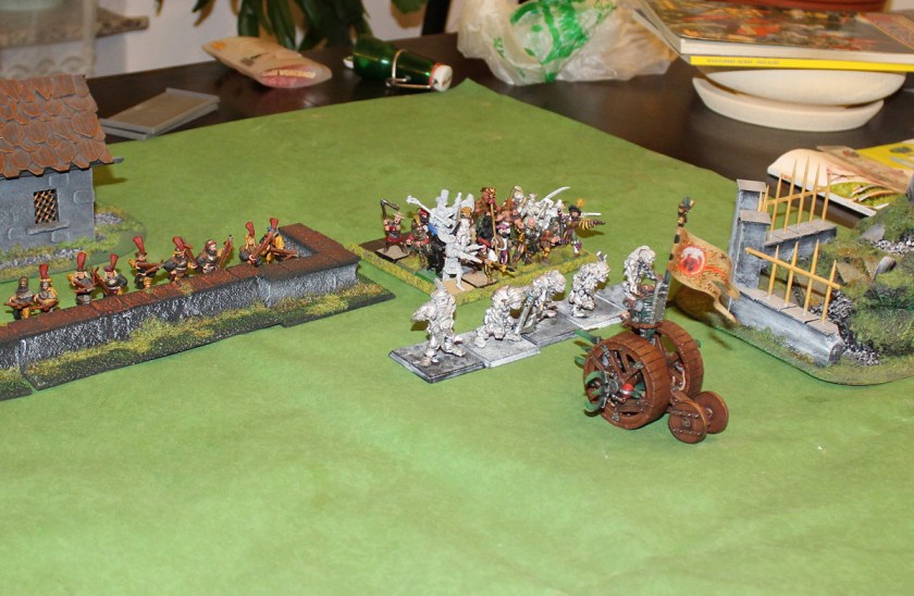 Doowheel firing his lightenings at Ogres.